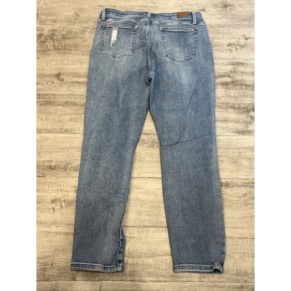 Judy Blue Women Relaxed Fit Distressed High-Rise Stretch Denim Jeans Size 15/32 - Picture 5 of 7